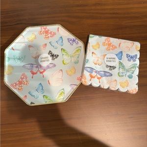 Meri Meri Butterfly Plates and Napkin set